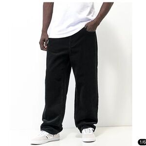 Empyre Loose Fit Black Corduroy Skate Pants